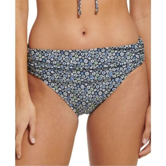 Tommy Hilfiger Womens White Floral Fold-Over Swim Bottom Separates NWT XS - Picture 1 of 4